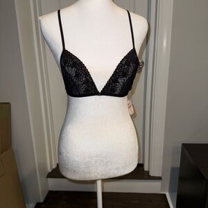 Victoria Secret Rare Vintage bralette Medium Unlined Black Front Close New NWT